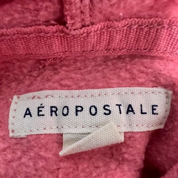 Aeropostale Womens Pink Long Sleeve Drawstring Pullover Hoodie Size Small - Picture 9 of 10